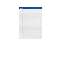 Quill Brand® Gold Signature Premium Series Legal Pad, 8-1/2" X 11", Wide Ruled, Assorted, 50 Sheets/Pad, 6 Pads/Pack (742412)