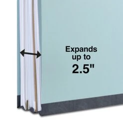Quill Brand® Recycled Pressboard Classification Folders, 2-Partitions, 6-Fasteners, Legal, Lt Blue, 15/Box (761903) -Office Essentials Shop E661BA28 5D7B 4B16 AFD189DC4210F482 s7