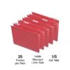 Quill Brand® Hanging File Folders, 1/5-Cut, Letter Size, Red, 25/Box (7387QRD) 1 Quill Brand® Hanging File Folders, 1/5-Cut, Letter Size, Red, 25/Box (7387QRD) -Office Essentials Shop E8A69664 8A13 4269 B9D2A567C0E273D7 s7