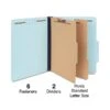 Quill Brand® Recycled Pressboard Classification Folders, 2-Partitions, 6-Fasteners, Letter, Lt Blue, 15/Box (760903) -Office Essentials Shop F951DAE8 051D 45F3 973720DE2B7D35FF s7