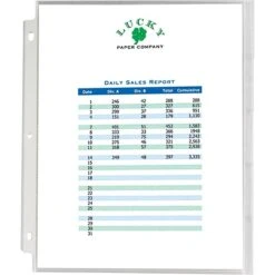 Quill Brand® Top-Loading Sheet Protectors, Heavyweight, 8-1/2" X 11", Clear, 2.8 Mil, 200/Box (35166-QCC)