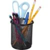 Quill Brand® Wire Mesh Pencil And Pen Cup Holder, Black (25283Q)