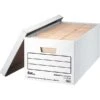 Quill Brand® 35% Recycled Corrugated Medium-Duty File Storage Boxes, Lift-Off Lid, Letter, White, 12/Carton (30824) -Office Essentials Shop s0817330 s7