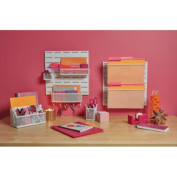 Quill Brand® Storage Box, Hanging White Mesh (2030228) 4 Quill Brand® Storage Box, Hanging White Mesh (2030228) - Image 2