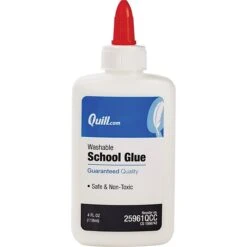 Quill Brand Washable School Glue, 4 Oz., White (25961-QCC)