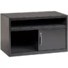 Quill Brand® Low Credenza With Sliding Door, Charcoal, 36"W -Office Essentials Shop s1011042 s7
