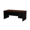 Quill Brand® Modular Right Single Pedestal Desk, Black/Walnut, 36"Dx72"W -Office Essentials Shop s1012913 s7