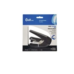 Quill Brand® One-Touch Plus™ Compact Quarter Strip Desktop Stapler, 20 Sheet Capacity, Black/Gray (42913QCC)