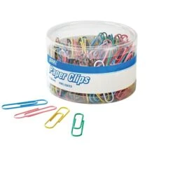 Quill Brand® Jumbo Paper Clips, Assorted Colors, 200/Tub