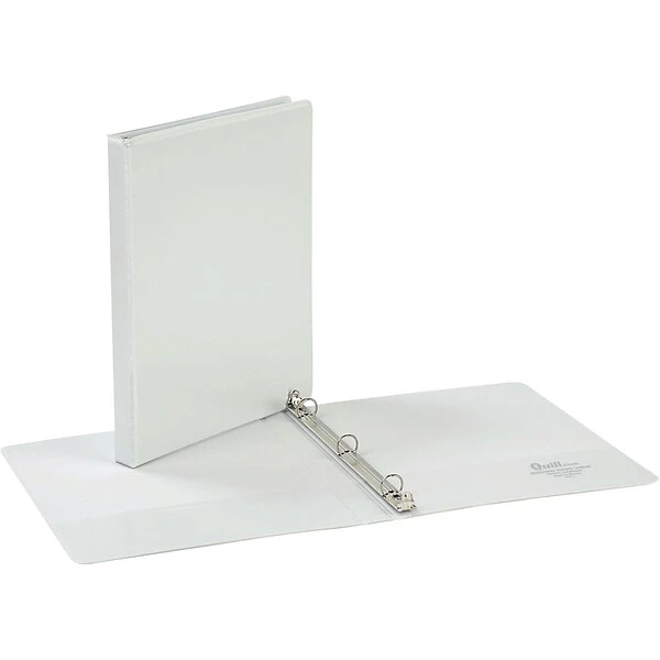 Quill Brand® Standard 1/2" 3 Ring View Binder, White (72205WE) 3 Quill Brand® Standard 1/2" 3 Ring View Binder, White (72205WE)