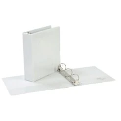 Quill Brand® Standard 2" 3 Ring View Binder, White (7222WE)