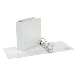 Quill Brand® Standard 3" 3 Ring View Binder, White (7223WE)