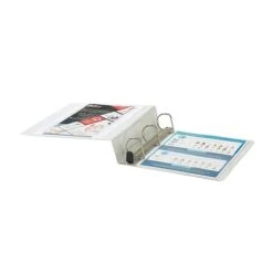 Quill Brand® Heavy Duty 2" 3 Ring View Binder, Easy Open D Rings, White (74202WE) -Office Essentials Shop s1114180 s7