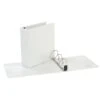 Quill Brand® Heavy Duty 3" 3 Ring View Binder, Easy Open D Rings, White (74203WE) -Office Essentials Shop s1114185 s7