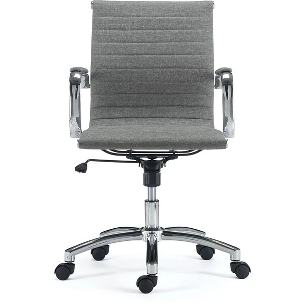 Quill Brand® Everell Fabric Managers Chair, Gray (53279) 4 Quill Brand® Everell Fabric Managers Chair, Gray (53279) - Image 2