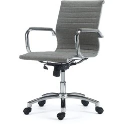 Quill Brand® Everell Fabric Managers Chair, Gray (53279) 8 Quill Brand® Everell Fabric Managers Chair, Gray (53279) -Office Essentials Shop s1127092 s7