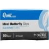 Quill Brand® Ideal #2 Small Butterfly Clips, Silver, 50/Box (10674QL) -Office Essentials Shop s1192115 s7