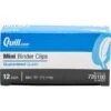 Quill Brand® Mini Binder Clips, 1/4" Capacity, Black, 12/Box (720100) -Office Essentials Shop s1192304 s7
