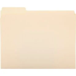 Quill Brand® Left Position File Folders, 1/3-Cut, Letter Size, Manila, 100/Box (730040) -Office Essentials Shop s1192305 s7