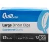 Quill Brand® Large Binder Clips, 1" Capacity, Black, 12/Box (721000-QCC) 2 Quill Brand® Large Binder Clips, 1" Capacity, Black, 12/Box (721000-QCC) -Office Essentials Shop s1192308 s7