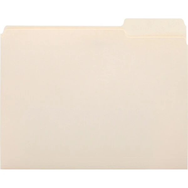 Quill Brand® File Folders, 1/3-Cut Assorted, Letter Size, Manila, 100/Box (740137) 5 Quill Brand® File Folders, 1/3-Cut Assorted, Letter Size, Manila, 100/Box (740137) - Image 3