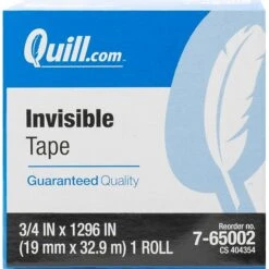 Quill Brand® Invisible Tape, Matte Finish, 3/4" X 36 Yds., Single Roll (70016028949) -Office Essentials Shop s1193088 s7