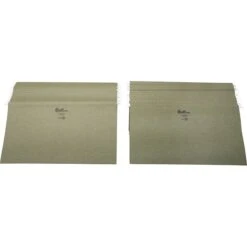 Quill Brand® 100% Recycled Hanging File Folders, 1/5-Cut, Legal Size, Green, 50/Box (745315)