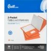 Quill Brand® 2-Pocket Folders With Fasteners, Orange, 25/Box (712880) -Office Essentials Shop s1194108 s7
