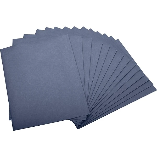 Quill Brand® 2-Pocket Folders With Fasteners Dark Blue, 25/Box (712823) 4 Quill Brand® 2-Pocket Folders With Fasteners Dark Blue, 25/Box (712823) - Image 2