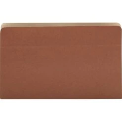 Quill Brand® Reinforced File Pocket, 3 1/2" Expansion, Legal Size, Brown, 25/Box (7Q1526)