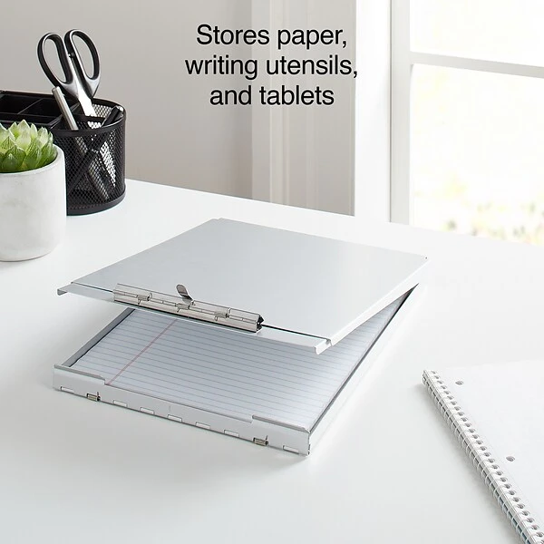Quill Brand® Aluminum Storage Clipboard, Letter, Silver, 12-3/4" X 9-1/4" X 1-1/8", 1/Pk 7 Quill Brand® Aluminum Storage Clipboard, Letter, Silver, 12-3/4" X 9-1/4" X 1-1/8", 1/Pk - Image 5