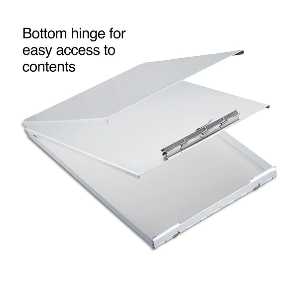 Quill Brand® Aluminum Storage Clipboard, Letter, Silver, 12-3/4" X 9-1/4" X 1-1/8", 1/Pk 5 Quill Brand® Aluminum Storage Clipboard, Letter, Silver, 12-3/4" X 9-1/4" X 1-1/8", 1/Pk - Image 3