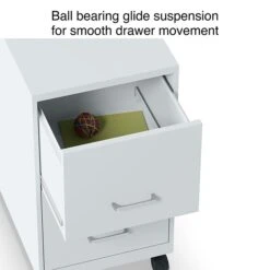 Quill Brand® 2-Drawer Light Duty Vertical File Cabinet, Locking, Letter, Gray, 18" (24363) -Office Essentials Shop s1212912 s7