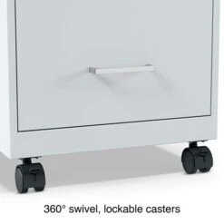 Quill Brand® 2-Drawer Light Duty Vertical File Cabinet, Locking, Letter, Gray, 18" (24363) -Office Essentials Shop s1212913 s7