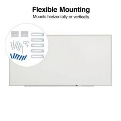 Quill Brand® Standard Durable Melamine Dry-Erase Whiteboard, Aluminum Frame, 8'W X 4'H (28346-CC) -Office Essentials Shop s1219428 s7