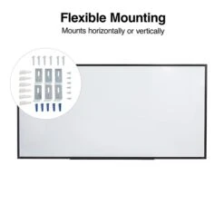 Quill Brand® Magnetic Steel Dry-Erase Whiteboard, Aluminum Frame, 8' X 4' (28697-CC) -Office Essentials Shop s1219508 s7