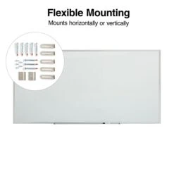 Quill Brand® Standard Durable Magnetic Steel Whiteboard, Aluminum Finish Frame, 8'W X 4'H (52476/28696) -Office Essentials Shop s1219510 s7