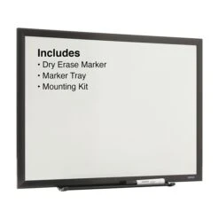 Quill Brand® Melamine Dry-Erase Whiteboard, Aluminum Frame, 2' X 1.5' (28679-CC)