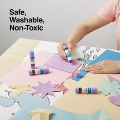 Quill Brand Washable Glue Sticks, 0.28 Oz., Purple, 4/Pack (25959-QCC) -Office Essentials Shop s1223735 s7