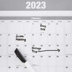 2023 Quill Brand® 24" X 36" Monthly Dry Erase Wall Calendar, Reversible, Gray (5216923QCC)