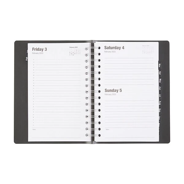 2023 Quill Brand® 5" X 8" Daily Planner, 5 X 8, Black (5215823QCC) 5 2023 Quill Brand® 5" X 8" Daily Planner, 5 X 8, Black (5215823QCC) - Image 3