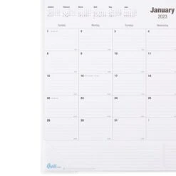 2023 Quill Brand® 22" X 17" Monthly Desk Pad, Blue (5216322QCC)