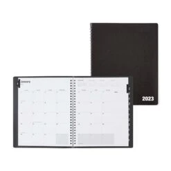 2023 Quill Brand® 7" X 9" 14-Month Monthly Planner, Black (5215923QCC)