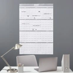 2023 Quill Brand® 32" X 48" Monthly Dry Erase Wall Calendar W/Marker, Reversible, Gray (5216723QCC) -Office Essentials Shop s1225497 s7