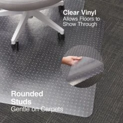 Quill® Brand PVC Chairmat, For Flat Pile Carpets, No Lip, Rectangular, 36" X 48" 8 Quill® Brand PVC Chairmat, For Flat Pile Carpets, No Lip, Rectangular, 36" X 48" -Office Essentials Shop s1225764 s7