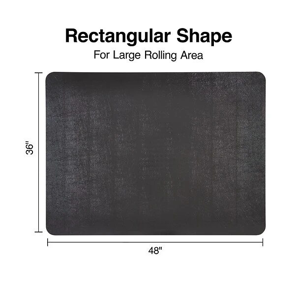 Quill Brand® 36" X 48" Low-Pile Chair Mat, Black, No Lip (26991) 6 Quill Brand® 36" X 48" Low-Pile Chair Mat, Black, No Lip (26991) - Image 4