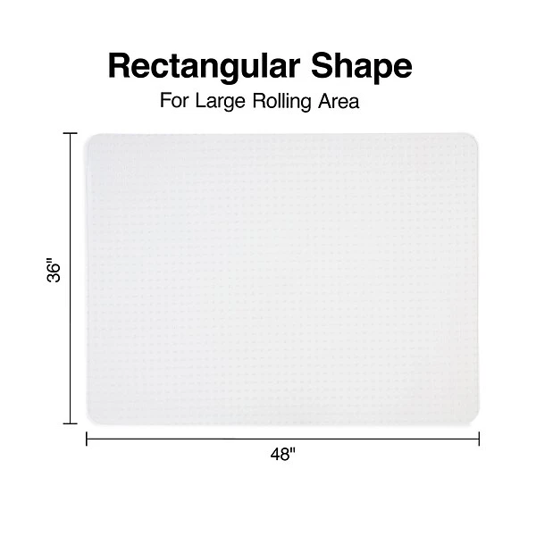 Quill® Brand PVC Chairmat, For Flat Pile Carpets, No Lip, Rectangular, 36" X 48" 6 Quill® Brand PVC Chairmat, For Flat Pile Carpets, No Lip, Rectangular, 36" X 48" - Image 4