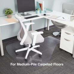 Quill Brand® Standard 54" X 60" Workstation Chair Mat For Carpet, Resin (28594)