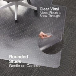 Quill Brand® Carpet Chair Mat, 45" X 53'', Crystal Clear (27014-US/CC) 8 Quill Brand® Carpet Chair Mat, 45" X 53'', Crystal Clear (27014-US/CC) -Office Essentials Shop s1225807 s7