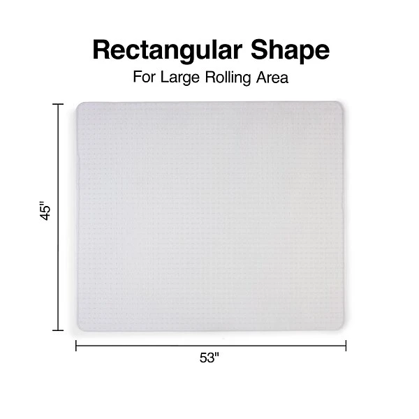 Quill Brand® Carpet Chair Mat, 45" X 53'', Crystal Clear (27014-US/CC) 6 Quill Brand® Carpet Chair Mat, 45" X 53'', Crystal Clear (27014-US/CC) - Image 4